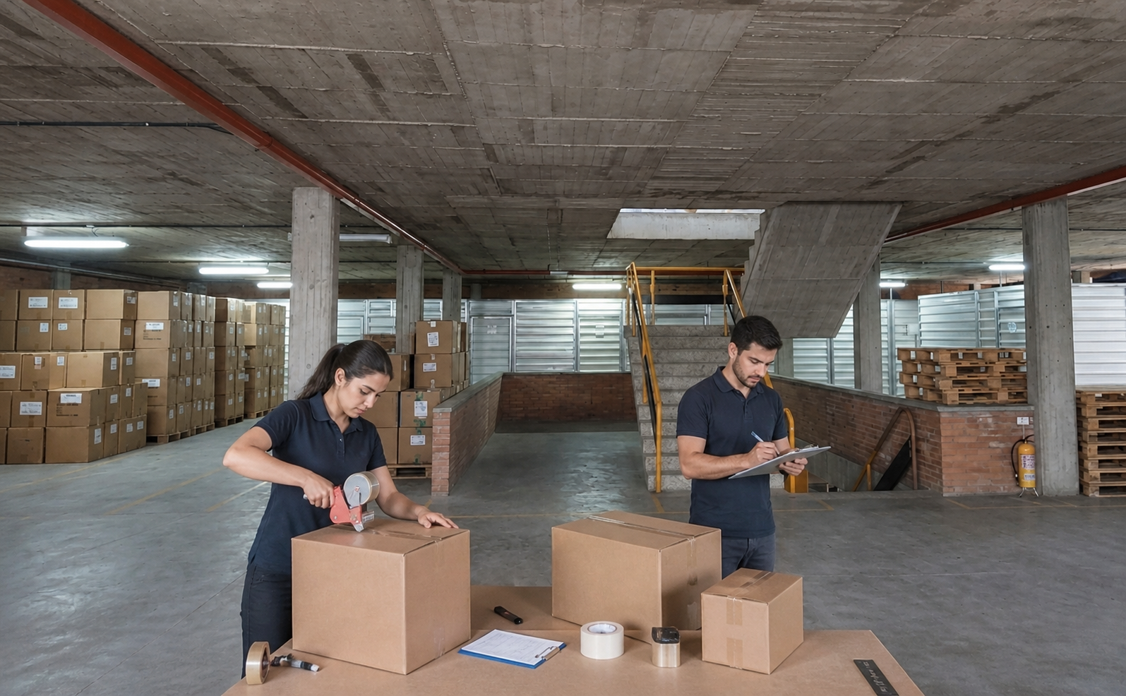 Área para inventario y almacenamiento empresarial